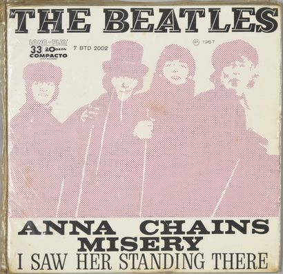  THE BEATLES: 1 set of 4 original 45 rpm vinyl records released in Japan. 1st record:...