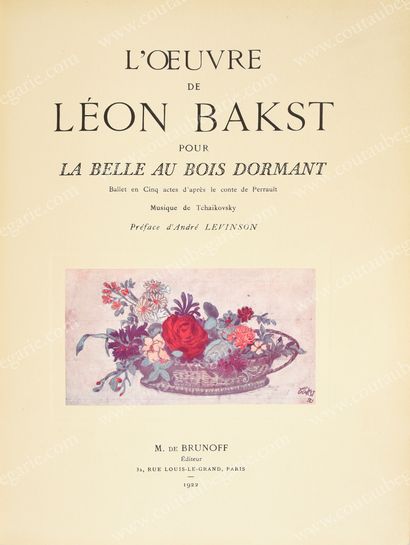 BAKST Léon L'Oeuvre de Léon Bakst, pour la belle au bois dormant publié par Maurice...