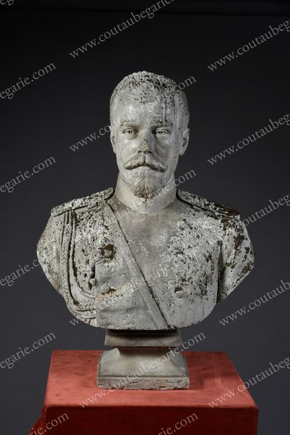 SCHLEIFER Nicolas Gueorguévitch (1864-1940) 
Buste de l'empereur Nicolas II (1868-1918),...