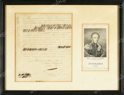 NICOLAS Ier, empereur de Russie (1796-1855) 
Autograph letter signed "Nicolas", addressed...