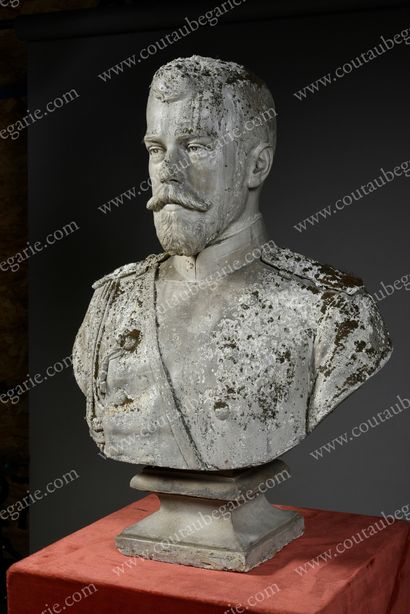 SCHLEIFER Nicolas Gueorguévitch (1864-1940) 
Bust of the emperor Nicolas II (1868-1918),...