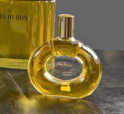 HERMÈS "Amazone" - (1974) Flacon modèle "H". H.: 32 cm. On y joint le flacon «Parfum...