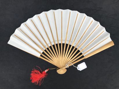 null GOLDEN JUBILEE - Folded fan, the paper leaf printed with fireworks in memory...