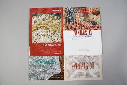 null DEBURAUX - Quatre catalogues de vente d'éventails de la maison de ventes Deburaux...