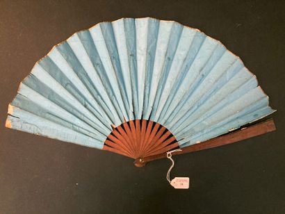 null World's Fair Paris 1867 - A folded fan, the chromolithographed sheet of a view...