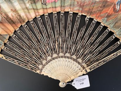 null Zig-Zags, ca. 1770-1780
Folded fan, the double gouache-painted paper sheet of...