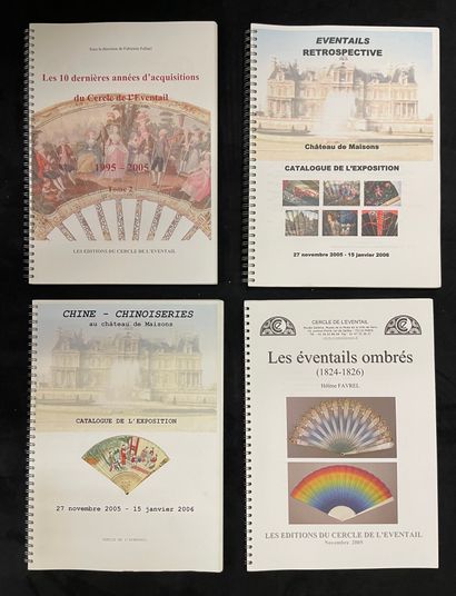 null Les Éditions du Cercle de l'Éventail 4 volumes *Éventails, Rétrospective. Château...