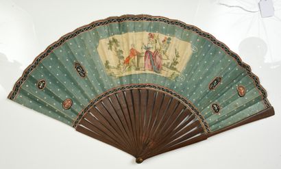 null The altar of love, circa 1789
Large folded fan, from the revolutionary period,...
