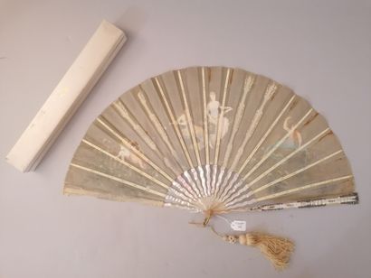 null L. Boillat, Concert with Loves, ca. 1890
Folded fan, the gauze leaf painted...