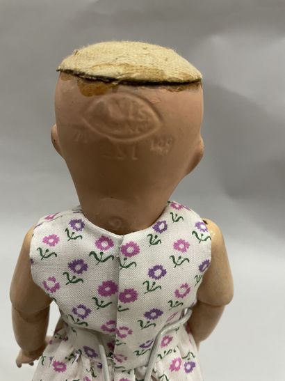 null Baby with characterized head, marked Unis France 251, size 2, articulated body...