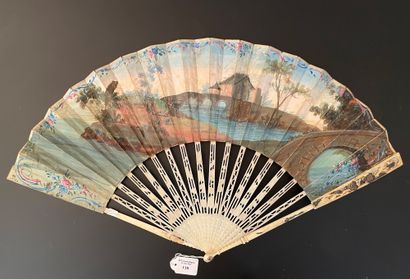 null Divertissements des beaux jours, circa 1770- 1780
Folded fan, the double sheet...