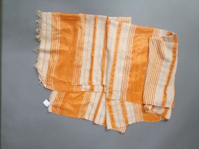 null Three lengths of striped silk, North Africa, first third of the twentieth century,...