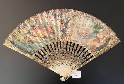 null The Mule and the Cooper, ca. 1760-1770
Folded fan, the sheet in skin, lined...