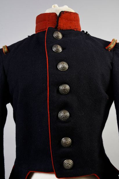null Uniform of a student of the Imperial High School of Rennes, Second Empire, dark...