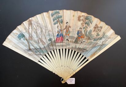 null Hunters, ca. 1700-1720
Folded fan, the double sheet of paper engraved and enhanced...