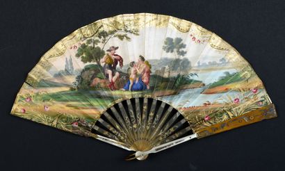 null Shepherd musician, circa 1820
Folded fan, the double sheet of paper engraved...