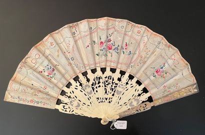 null Scipio the African, circa 1770
Folded fan, the cream silk sheet painted with...