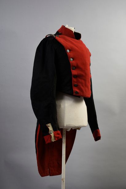 null 561. Officer's suit of the National Guard, Louis Philippe period, black cloth...