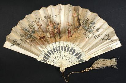 null Children's Rowdiness, ca. 1880
Folded fan, the satin sheet printed after
Lauronce...