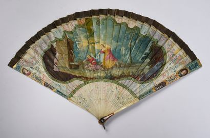 null Andromeda Delivered by Perseus, ca. 1700-1720
Broken type fan in painted ivory*...