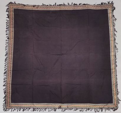 null Square shawl double point, Second Empire period, cotton twill chimney sweep,...