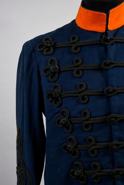 null 560. Hussar dolman, late 19th century, (Austria?), blue woolen cloth jacket...