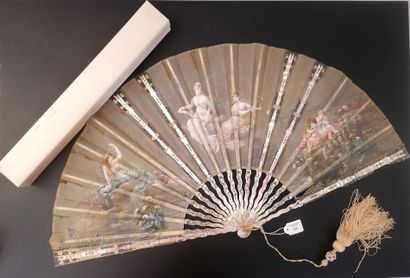 null L. Boillat, Concert with Loves, ca. 1890
Folded fan, the gauze leaf painted...