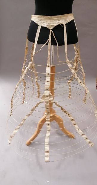 null Crinoline cage Thomson scratched on the waist cord, circa 1865, crinoline with...