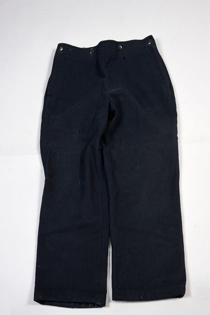 null 558. Four uniform pants, Third Republic, bridge breeches and buttoned fly in...