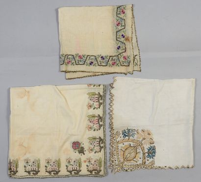 null Three embroidered fichus, Turkey and Balkans, late nineteenth-early twentieth...