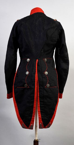 null 561. Officer's suit of the National Guard, Louis Philippe period, black cloth...