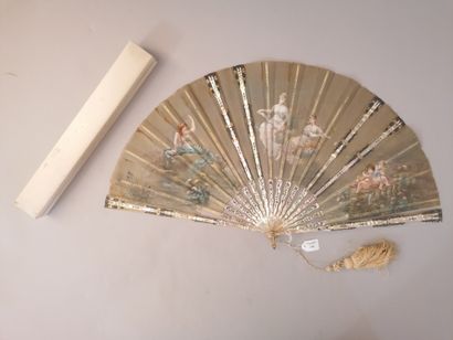 null L. Boillat, Concert with Loves, ca. 1890
Folded fan, the gauze leaf painted...