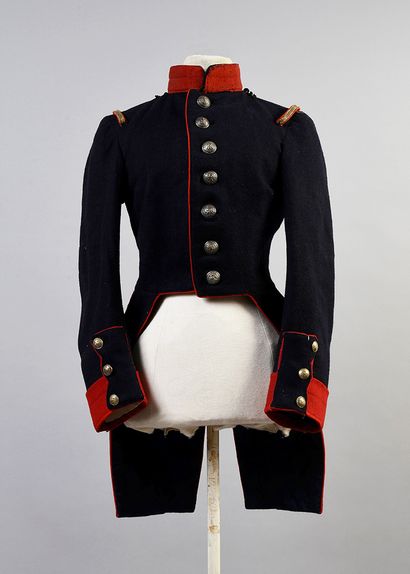 null Uniform of a student of the Imperial High School of Rennes, Second Empire, dark...