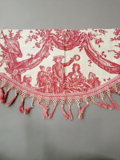 null Le couronnement de la rosière, manufacture Oberkampf à Jouy, vers 1789, impression...