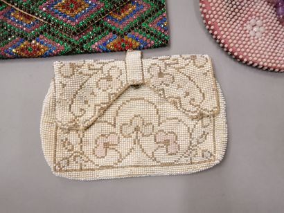 null 535. Six reticules and evening clutches, 1940-1960 approximately, five embroidered...