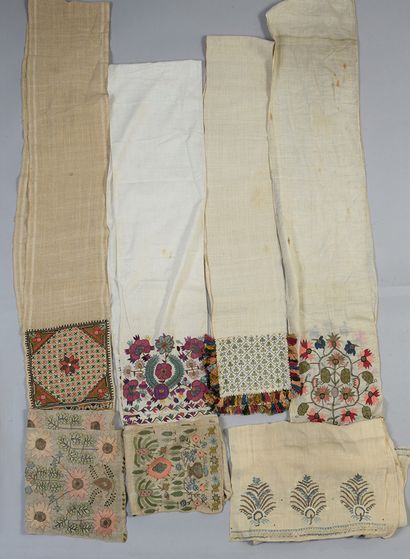 null Seven embroidered belts and escapes, mainly Turkey, late nineteenth-early twentieth...