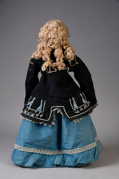 null Fashion doll of type Parisienne PF JUMEAU, with head in pressed cookie, closed...