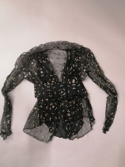 null 493. Parements d’un corsage d’une robe du soir, fin du XIXe siècle, six pièces...