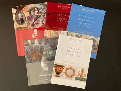ROSSINI - Cinq catalogues de vente d'éventails...