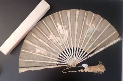 null L. Boillat, Concert with Loves, ca. 1890
Folded fan, the gauze leaf painted...