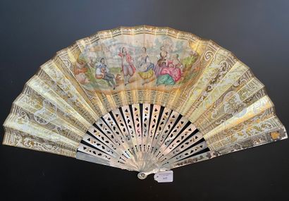 null Scottish dance, circa 1850
Folded fan, the double sheet in lithographed paper...