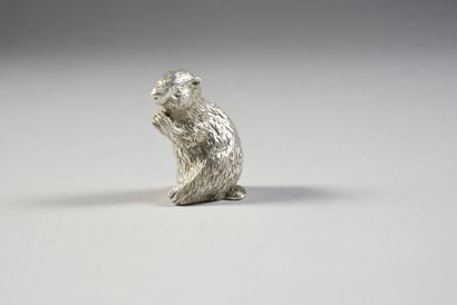 Marmot in solid silver First title H. : 4,6...