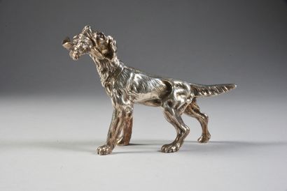 null Solid silver hunting dog and partridge.
Minerve hallmark first title.
H. : 10...