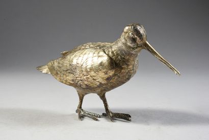 Woodcock in silver.
With articulated wings...