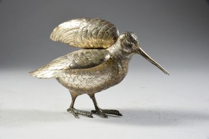 null Woodcock in silver.
With articulated wings and removable head.
Foreign work....