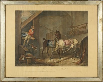 Carl VERNET (1758-1836) The Stableman and the interior of the stable
Pair of lithographs...