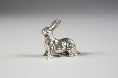 Hare in solid silver Minerve hallmark first...