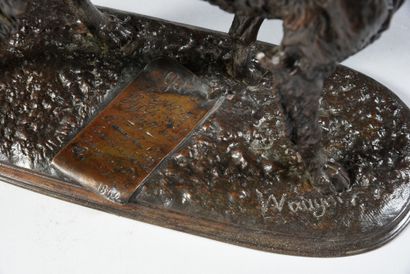 Arthur WAAGEN (1833-1898) Vainqueur du Grand Prix de la course de lévriers.
Bronze...