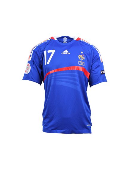 null Sébastien Squillaci. Defender. Jersey #17 of the French team for the Euro match...