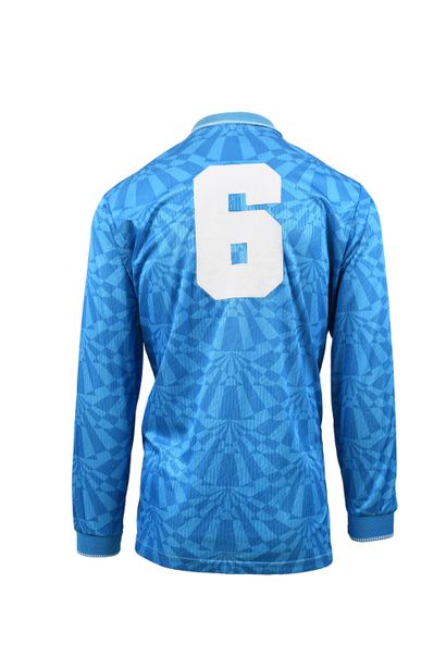null Laurent Blanc. Defender. SSC Napoli jersey #6 worn during the 1991-1992 Calcio...